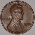 1944 - 1 CENT - LINCOLN WHEAT PENNY - ONE CENT - PHILDELPHIA MINT - USA