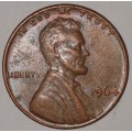 1964 - 1 CENT - LINCOLN MEMORIAL CENT (PENNY) - ONE CENT - PHILADELPHIA MINT  - USA