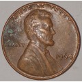1964 - 1 CENT - LINCOLN MEMORIAL CENT (PENNY) - ONE CENT - PHILADELPHIA MINT - USA