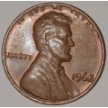 1968 - 1 CENT - LINCOLN MEMORIAL CENT (PENNY) - ONE CENT - PHILADELPHIA MINT - USA