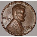 1968 D - 1 CENT - LINCOLN MEMORIAL CENT (PENNY) - ONE CENT - DENVER MINT - USA