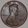 1969 D - 1 CENT - LINCOLN MEMORIAL CENT (PENNY) - ONE CENT - DENVER MINT - USA