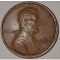 1972 - 1 CENT - LINCOLN MEMORIAL CENT (PENNY) - ONE CENT - PHILADELPHIA MINT - USA
