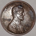 1976 - 1 CENT - LINCOLN MEMORIAL CENT (PENNY) - ONE CENT - PHILADELPHIA MINT - USA
