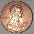 2003 D - 1 CENT - LINCOLN MEMORIAL CENT (PENNY) - ONE CENT - DENVER MINT - USA