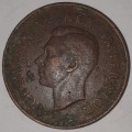1938 - HALF PENNY - 1/2D - 1/2 PENNY - UNION OF SOUTH AFRICA