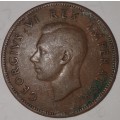 1939 - HALF PENNY - 1/2D - 1/2 PENNY - UNION OF SOUTH AFRICA