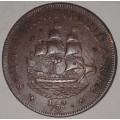 1941 - HALF PENNY - 1/2D - 1/2 PENNY - UNION OF SOUTH AFRICA