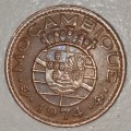 1974 - 1 ESCUDO - MOCAMBIQUE - MOZAMBIQUE - (Bronze)
