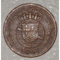 1941 - 20 CENTAVOS - MOCAMBIQUE - MOZAMBIQUE - (Bronze)