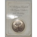 1990 Five Pounds, Commemorating The Queen Mother`s 90th Birthday, UNC on Royal Mint Card