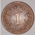 1990 - 1 CENT COIN - ZIMBABWE - (Bronze Plated Steel)