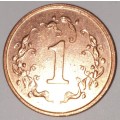 1995 - 1 CENT COIN - ZIMBABWE - (Bronze Plated Steel)