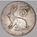 1988 - 5 CENT COIN - ZIMBABWE - (Copper-Nickel)