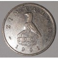 1991 - 5 CENT COIN - ZIMBABWE - (Copper-Nickel)