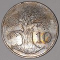 1987 - 10 CENT COIN - ZIMBABWE - (Copper-Nickel)