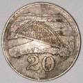 1989 - 20 CENT COIN - ZIMBABWE - (Copper-Nickel)