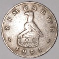 1991 - 20 CENT COIN - ZIMBABWE - (Copper-Nickel)