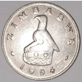 1994 - 20 CENT COIN - ZIMBABWE - (Copper-Nickel)