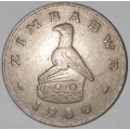 1980 - 50 CENT COIN - ZIMBABWE - (Copper-Nickel)