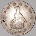 1990 - 50 CENT COIN - ZIMBABWE - (Copper-Nickel)