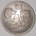 1980 - 1 DOLLAR - $1 COIN - ZIMBABWE - (Copper-Nickel)
