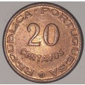 1961 - 20 CENTAVOS COIN - MOZAMBIQUE - (Bronze)