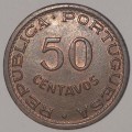 1957 - 50 CENTAVOS COIN - MOZAMBIQUE - (Bronze)