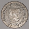 1935 - 2.5 ESCUDOS - MOZAMBIQUE - (Silver) KM#61