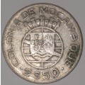 1950 - 2.5 ESCUDOS - MOZAMBIQUE - (Silver) KM#68