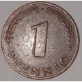1950 D - 1 PFENNIG - ONE PFENNIG - GERMANY - FEDERAL REPUBLIC - (Copper Plated Steel)