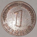 1969 D - 1 PFENNIG - ONE PFENNIG - GERMANY - FEDERAL REPUBLIC - (Copper Plated Steel)