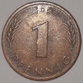 1972 D - 1 PFENNIG - ONE PFENNIG - GERMANY - FEDERAL REPUBLIC - (Copper Plated Steel)