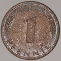 1976 D - 1 PFENNIG - ONE PFENNIG - GERMANY - FEDERAL REPUBLIC - (Copper Plated Steel)