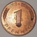 1978 G - 1 PFENNIG - ONE PFENNIG - GERMANY - FEDERAL REPUBLIC - (Copper Plated Steel)
