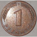 1983 G - 1 PFENNIG - ONE PFENNIG - GERMANY - FEDERAL REPUBLIC - (Copper Plated Steel)