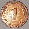 1984 D - 1 PFENNIG - ONE PFENNIG - GERMANY - FEDERAL REPUBLIC - (Copper Plated Steel)
