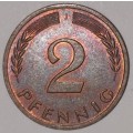 1966 J - 2 PFENNIG - TWO PFENNIG - GERMANY - FEDERAL REPUBLIC - (Bronze)