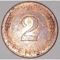 1979 G - 2 PFENNIG - TWO PFENNIG - GERMANY - FEDERAL REPUBLIC - (Copper Plated Steel)