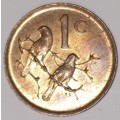 1981 - 1 CENT COIN (ONE CENT COIN) - RSA - BRONZE - KM#82 - BILINGUAL LEGEND - SPARROWS