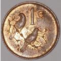 1986 - 1 CENT COIN (ONE CENT COIN) - RSA - BRONZE - KM#82 - BILINGUAL LEGEND - SPARROWS