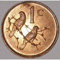 1989 - 1 CENT COIN (ONE CENT COIN) - RSA - BRONZE - KM#82 - BILINGUAL LEGEND - SPARROWS