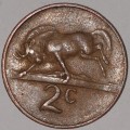 1965 ENG - 2 CENT COIN (TWO CENT COIN) - RSA - BRONZE - KM#66.2 - WILDEBEEST