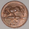 1968 AFR - 2 CENT COIN (TWO CENT COIN) - RSA - BRONZE - KM#66.2 - WILDEBEEST