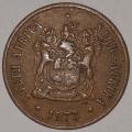 1973 - 2 CENT COIN (TWO CENT COIN) - RSA - BRONZE - KM#83 - BILINGUAL LEGEND - WILDEBEEST