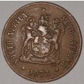 1973 - 2 CENT COIN (TWO CENT COIN) - RSA - BRONZE - KM#83 - BILINGUAL LEGEND - WILDEBEEST