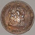 1974 - 2 CENT COIN (TWO CENT COIN) - RSA - BRONZE - KM#83 - BILINGUAL LEGEND - WILDEBEEST