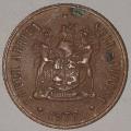 1977 - 2 CENT COIN (TWO CENT COIN) - RSA - BRONZE - KM#83 - BILINGUAL LEGEND - WILDEBEEST