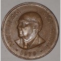1979 - 2 CENT COIN (TWO CENT COIN) - RSA - BRONZE - KM#83 - BILINGUAL LEGEND - WILDEBEEST