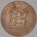 1985 - 2 CENT COIN (TWO CENT COIN) - RSA - BRONZE - KM#83 - BILINGUAL LEGEND - WILDEBEEST